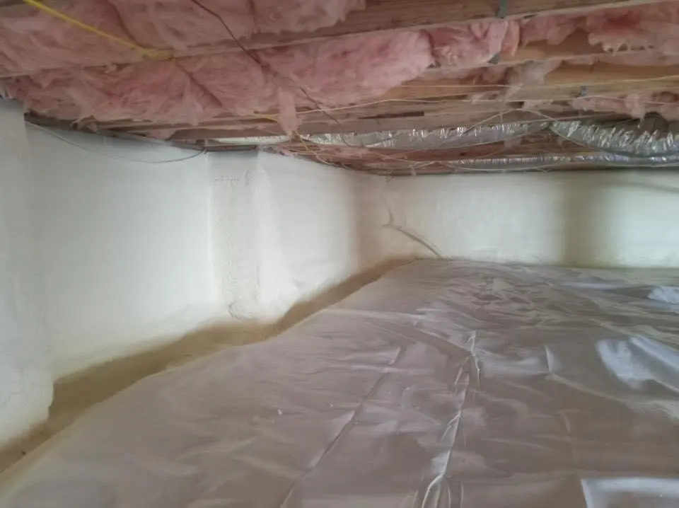 Crawl space encapsulation with closed-cell spray foam for Attic Insulation in Marianna